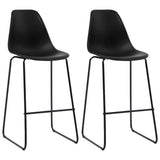 vidaXL 3-Piece Plastic Bar Set Black