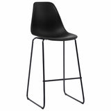 vidaXL 3-Piece Plastic Bar Set Black