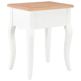 vidaXL Bedside Cabinet 40x30x50 cm Solid Pine Wood White and Brown