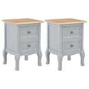 vidaXL Nachtkastjes met 2 lades 4 st MDF Wit