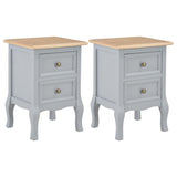 vidaXL Nachtkastjes met 2 lades 4 st MDF Wit