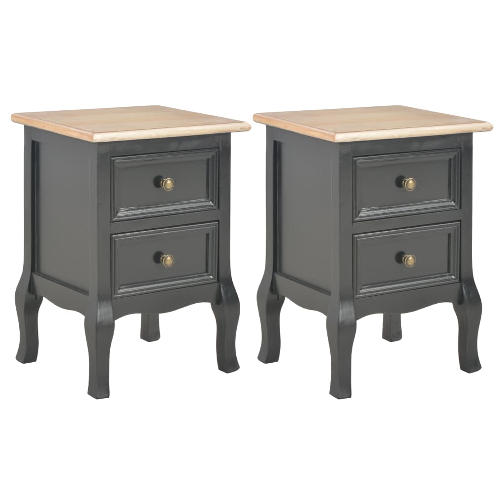 vidaXL Nachtkastjes met 2 lades 4 st MDF Wit