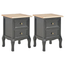 vidaXL Nachtkastjes met 2 lades 4 st MDF Wit