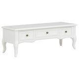 vidaXL TV cabinet 100x35x35 cm solid pine wood white