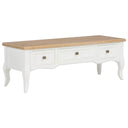 vidaXL TV cabinet 100x35x35 cm solid pine wood white