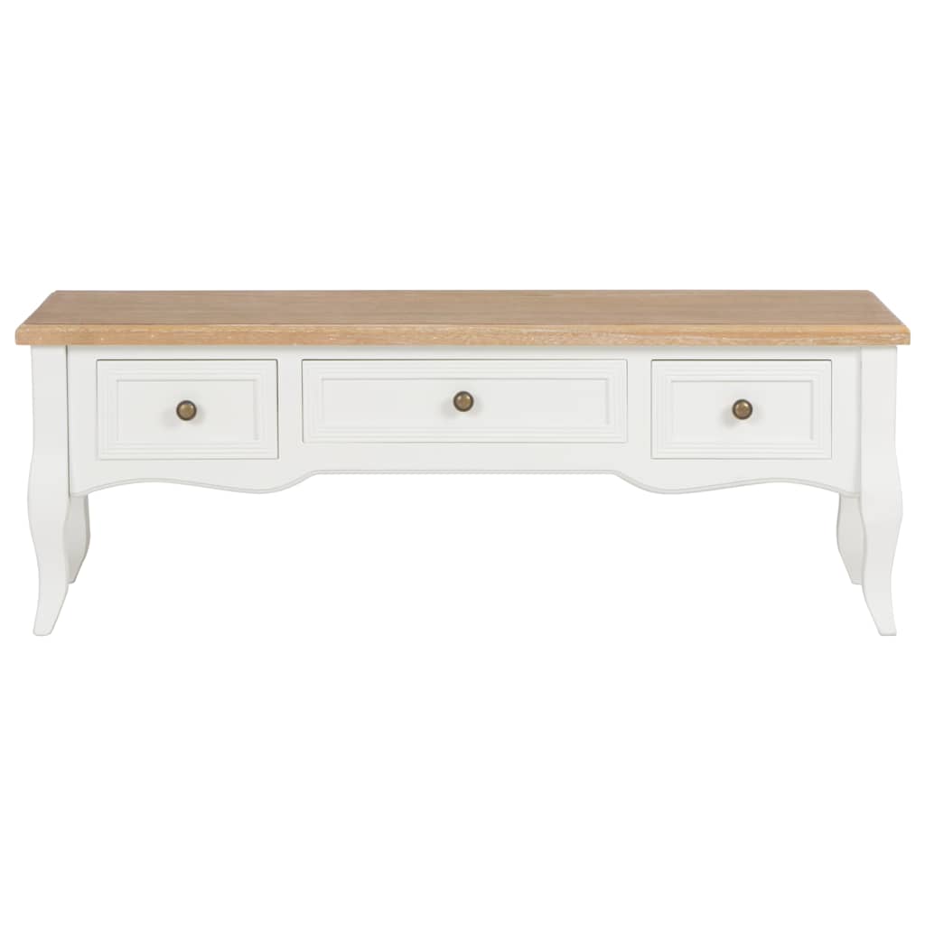 vidaXL TV cabinet 100x35x35 cm solid pine wood white