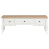 vidaXL TV cabinet 100x35x35 cm solid pine wood white