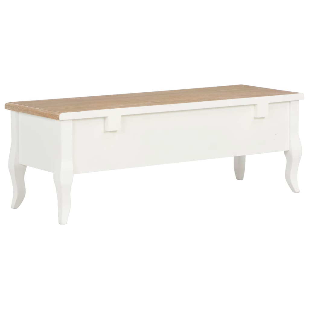 vidaXL TV cabinet 100x35x35 cm solid pine wood white