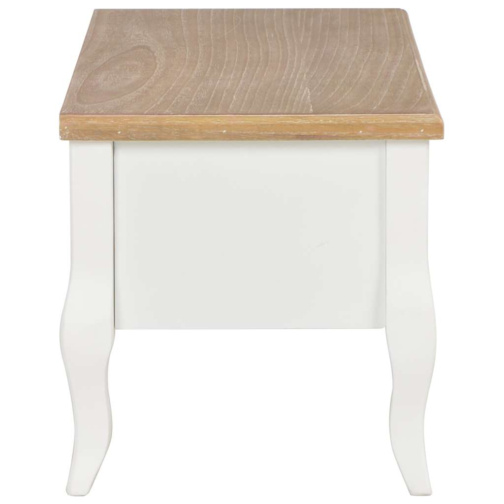 vidaXL TV cabinet 100x35x35 cm solid pine wood white