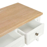 vidaXL TV cabinet 100x35x35 cm solid pine wood white