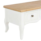 vidaXL TV cabinet 100x35x35 cm solid pine wood white