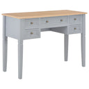 vidaXL Schrijftafel met 5 lades wit