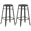 vidaXL Bar Stools 2 pcs steel black