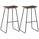 vidaXL Bar Stools 2 pcs steel black