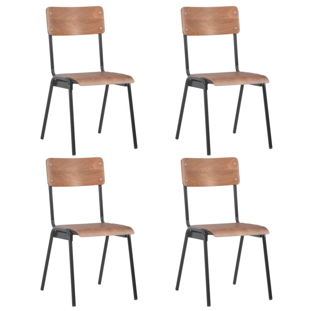 vidaXL Eetkamerstoelen 6 st multiplex marron