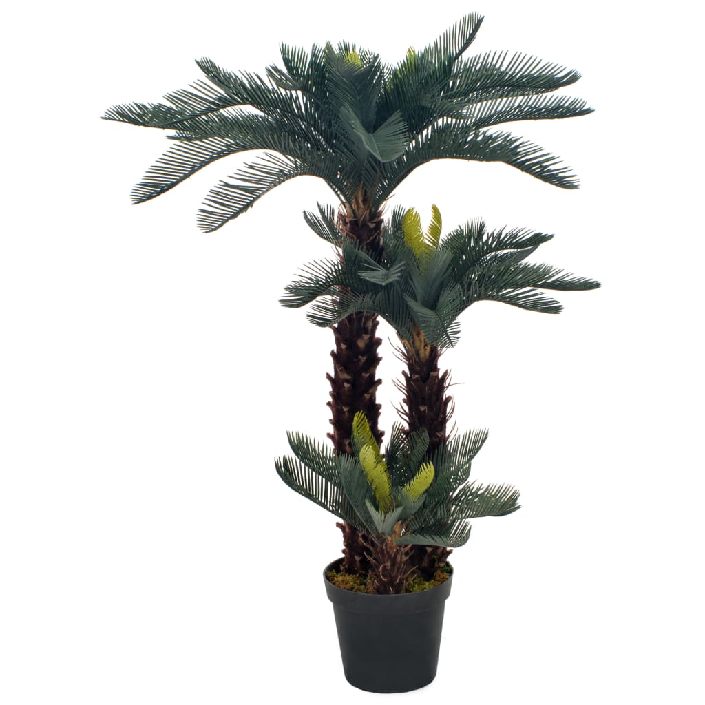 vidaXL Artificial plant with pot cycas palm 90 cm green
