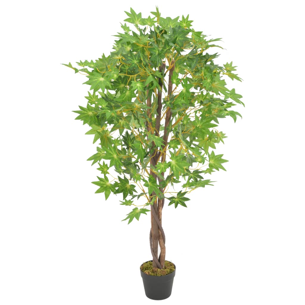 vidaXL Artificial Maple Plant with Pot 120 cm Red