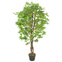 vidaXL Kunstplant met pot esdoorn 120 cm rood