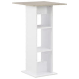 vidaXL Bartafel 60x60x110 cm blanc