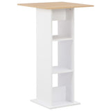 vidaXL Bartafel 60x60x110 cm blanc