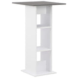 vidaXL Bartafel 60x60x110 cm blanc