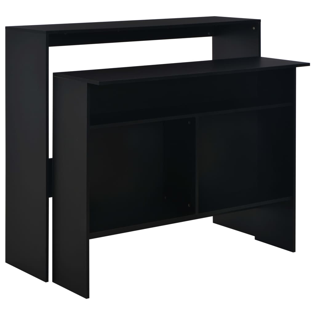 vidaXL Bartafel avec 2 plateaux de table 130x40x120 cm blanc