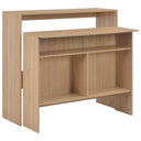 vidaXL Bartafel met 2 tafelbladen 130x40x120 cm wit