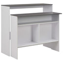 vidaXL Bartafel met 2 tafelbladen 130x40x120 cm wit