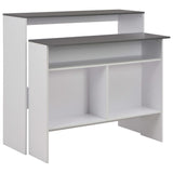 vidaXL Bartafel avec 2 plateaux de table 130x40x120 cm blanc