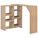 vidaXL Bartafel met verplaatsbaar schap 138x39x110 cm wit