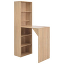 vidaXL Bartafel met kast 115x59x200 cm wit