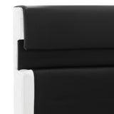 vidaXL Bedframe met LED kunstleer wit en zwart 90x200 cm