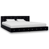 vidaXL Velvet Bed Frame Black 180x200 cm