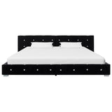 vidaXL Velvet Bed Frame Black 180x200 cm