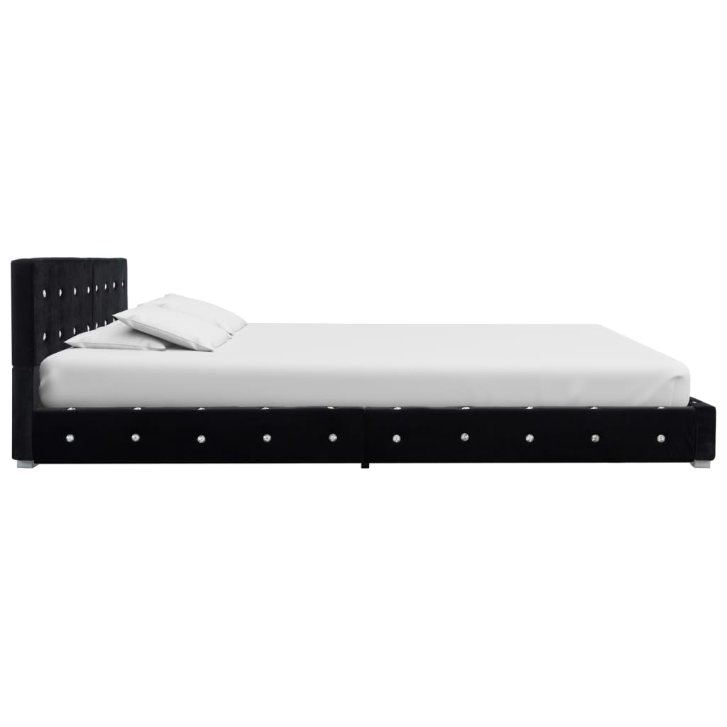vidaXL Velvet Bed Frame Black 180x200 cm