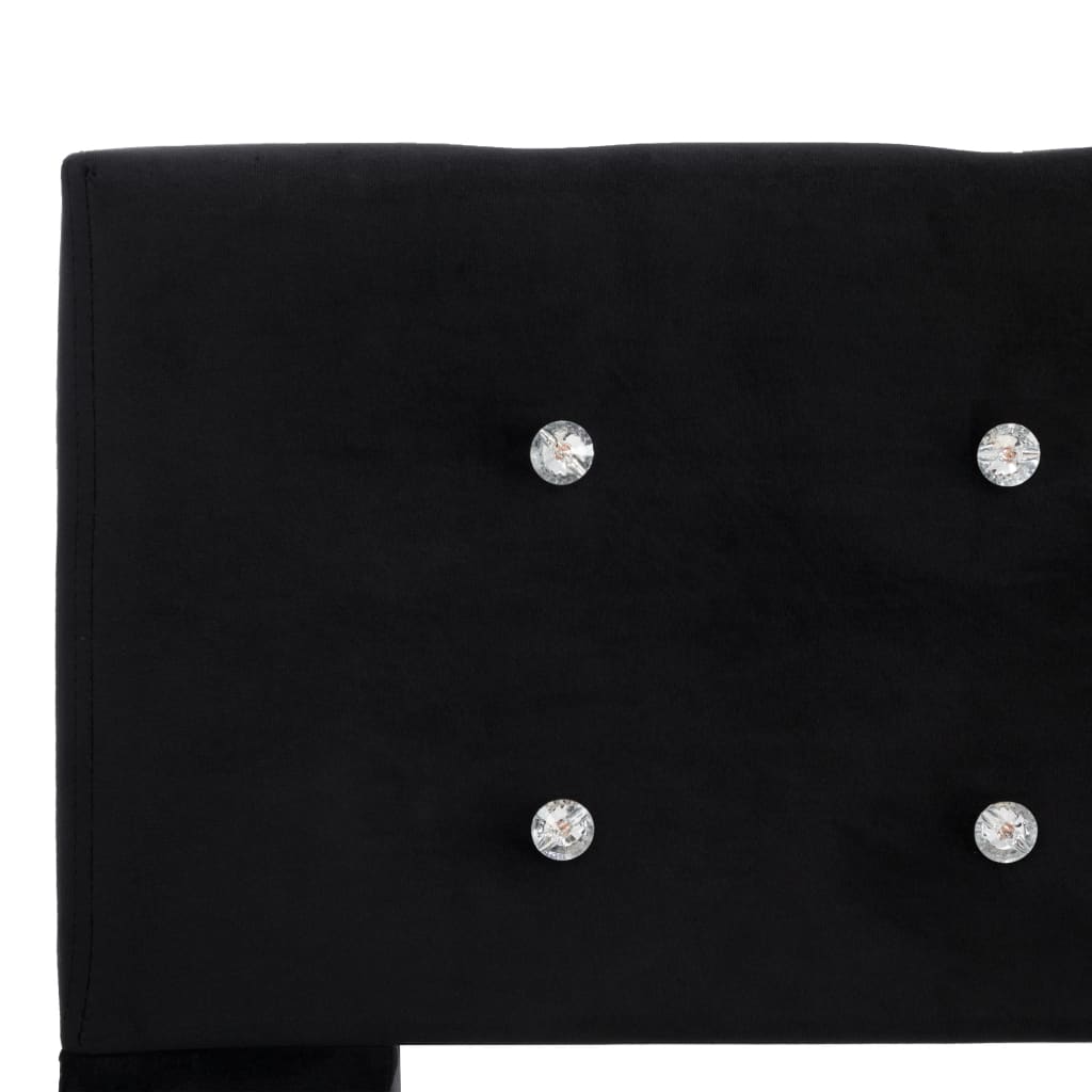 vidaXL Velvet Bed Frame Black 180x200 cm