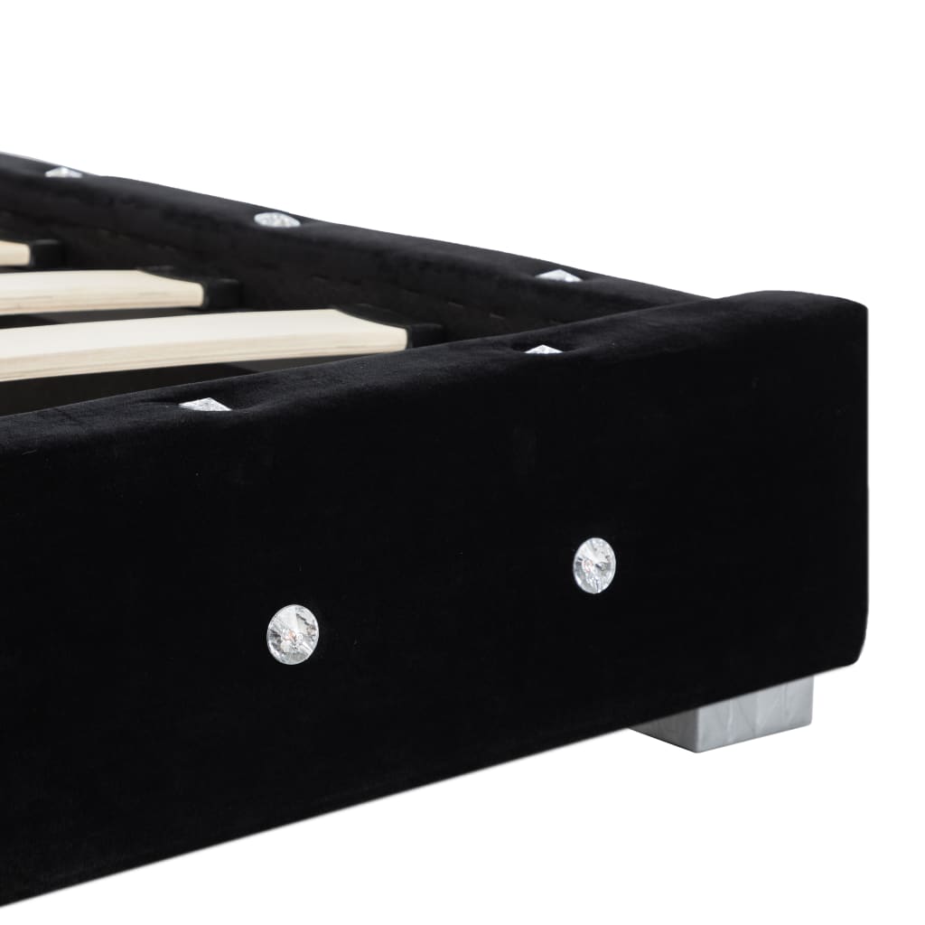 vidaXL Velvet Bed Frame Black 180x200 cm