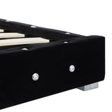vidaXL Velvet Bed Frame Black 180x200 cm