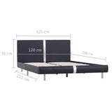 vidaXL Bedframe kunstleer zwart 120x200 cm