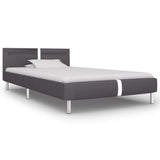 vidaXL Bedframe met LED kunstleer wit 90x200 cm