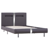 vidaXL Bedframe met LED kunstleer wit 90x200 cm
