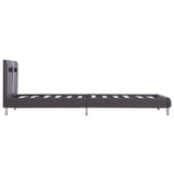vidaXL Bedframe met LED kunstleer wit 90x200 cm