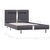 vidaXL Bedframe met LED kunstleer wit 90x200 cm