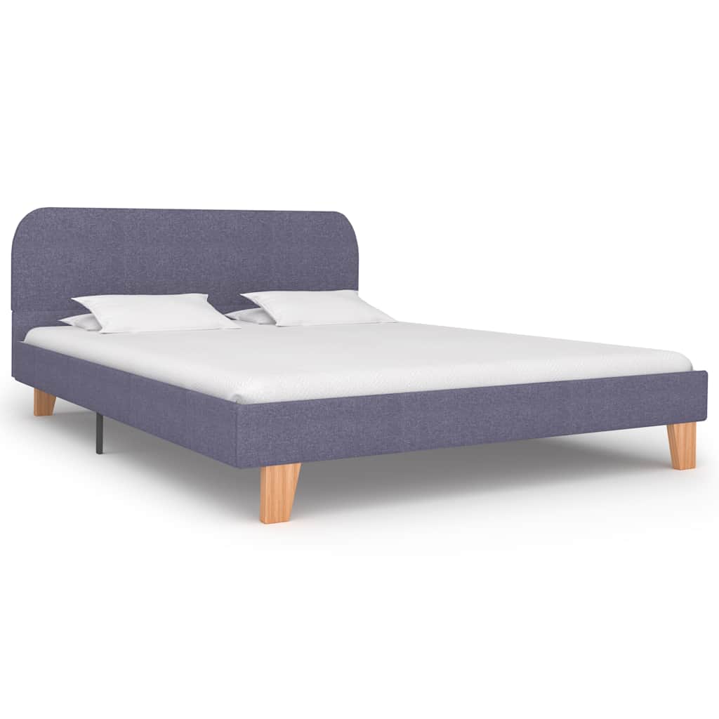 vidaXL Bedframe stof donkergrijs 90x200 cm