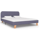 vidaXL Bedframe stof donkergrijs 90x200 cm
