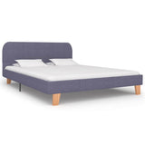 vidaXL Bedframe stof donkergrijs 90x200 cm
