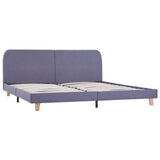 vidaXL Bedframe stof donkergrijs 90x200 cm