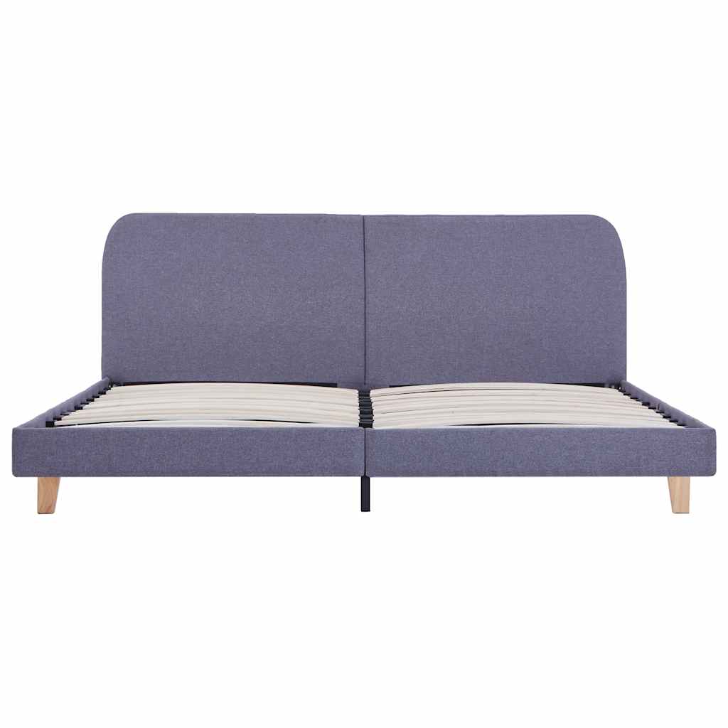 vidaXL Bedframe stof donkergrijs 90x200 cm