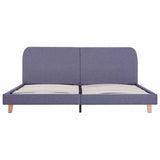 vidaXL Bedframe stof donkergrijs 90x200 cm