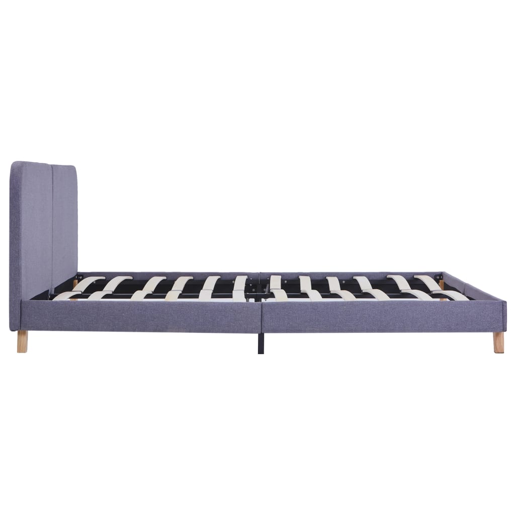 vidaXL Bedframe stof donkergrijs 90x200 cm